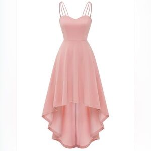 DRESSTELLS Cocktail Formal Hi-Low Long Strap Wedding Guest Dress
